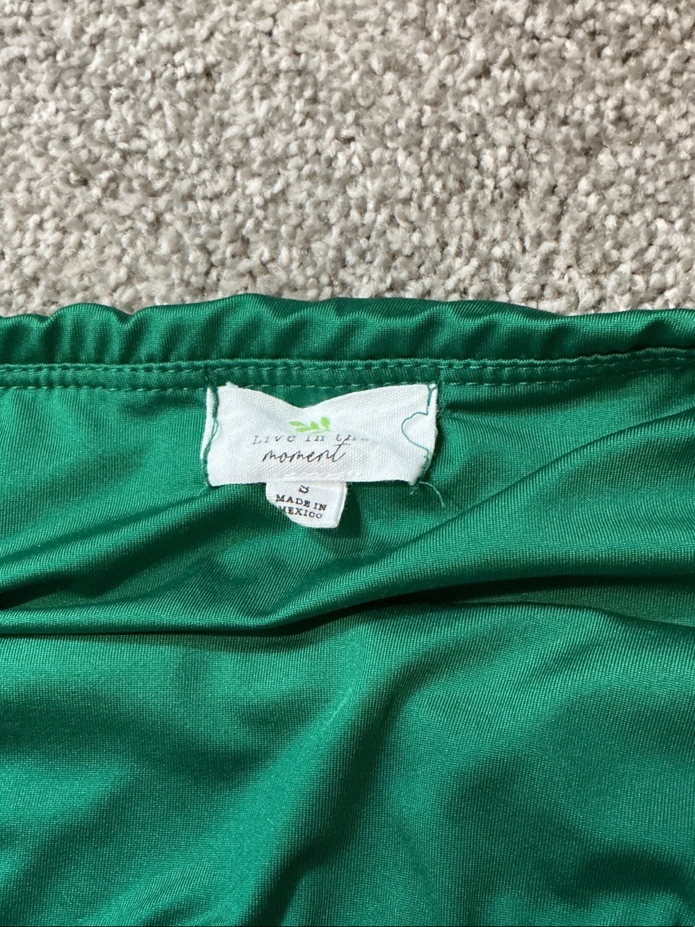 Emerald Drawstring Ruched Asymmetrical Mini Shirt - Picture 2 of 3